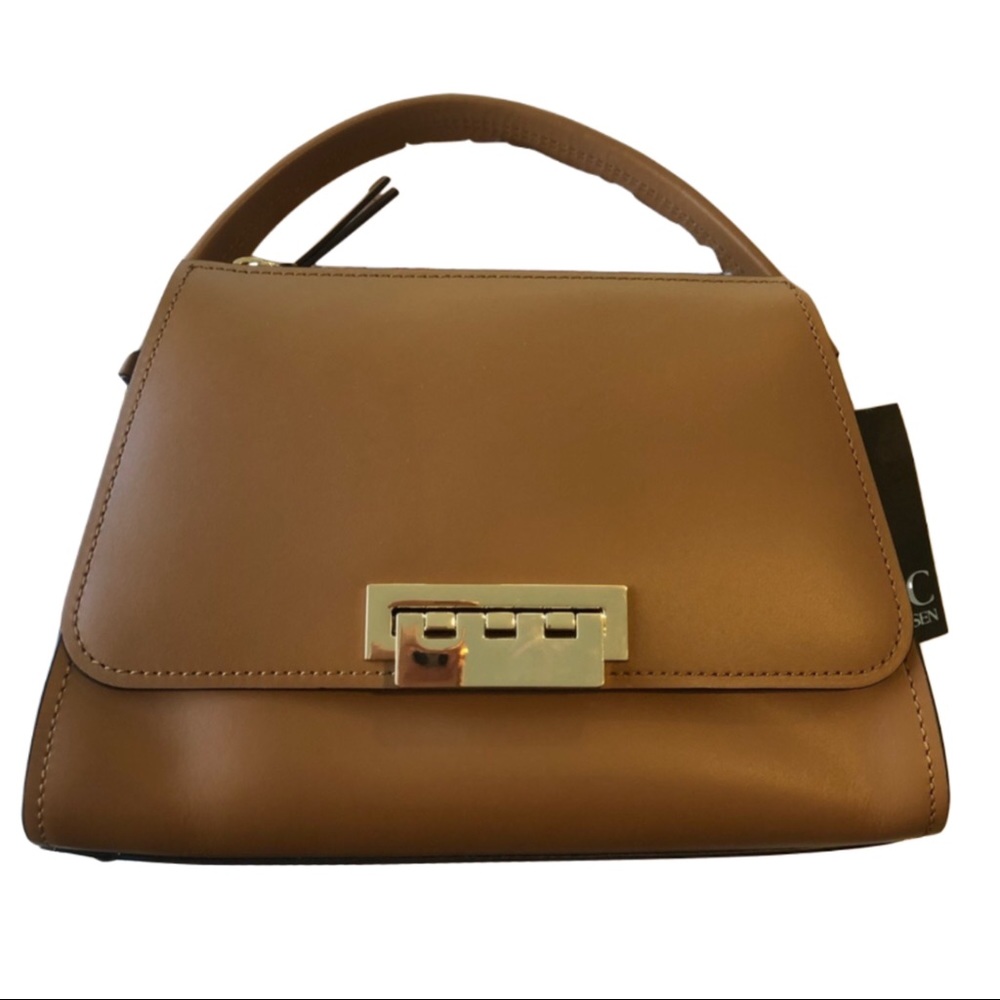ZAC POSEN Eartha Zip Top Crossbody, Camel color, NWT.